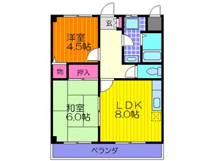 ラ・ガール新石切の物件間取画像